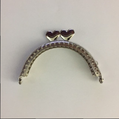 Fecho Coração Prata 8,5cm