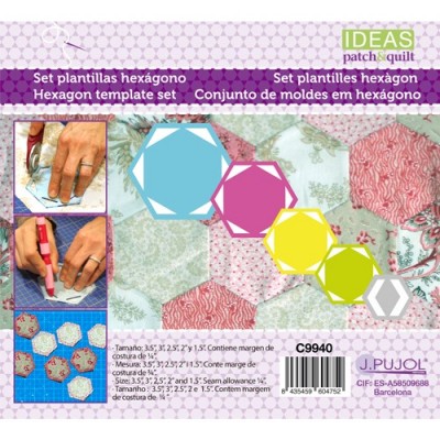 Conjunto de Réguas Hexagonais