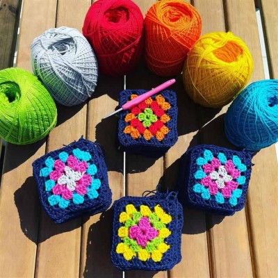 Quadradinhos de Crochet