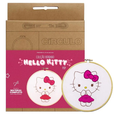 Kit Bordado Hello Kitty Pop