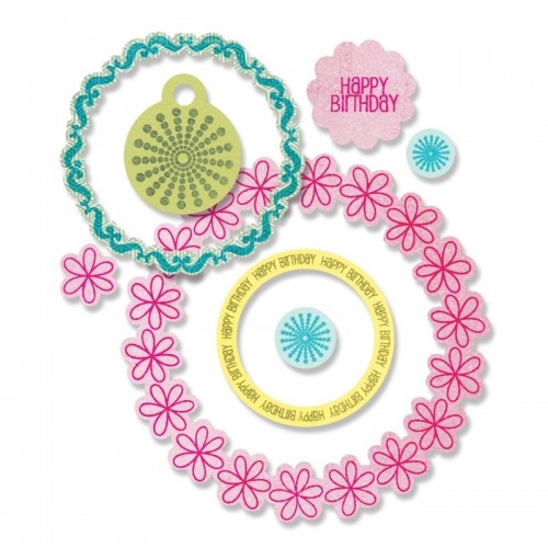 Sizzix Framelits w/Stamps - Circles & Tags