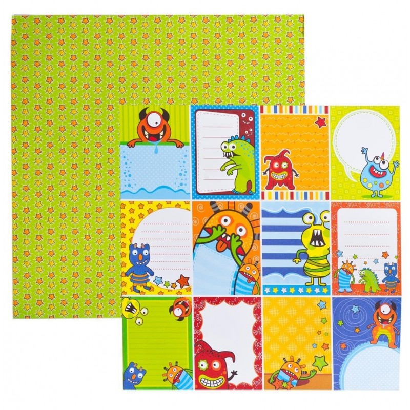 Papel Scrap Monstros Cards