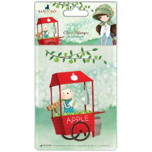 Stamp-An Apple Day - Cart