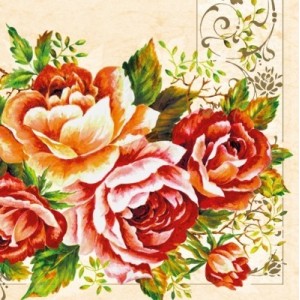 Guardanapo Roses in Frame
